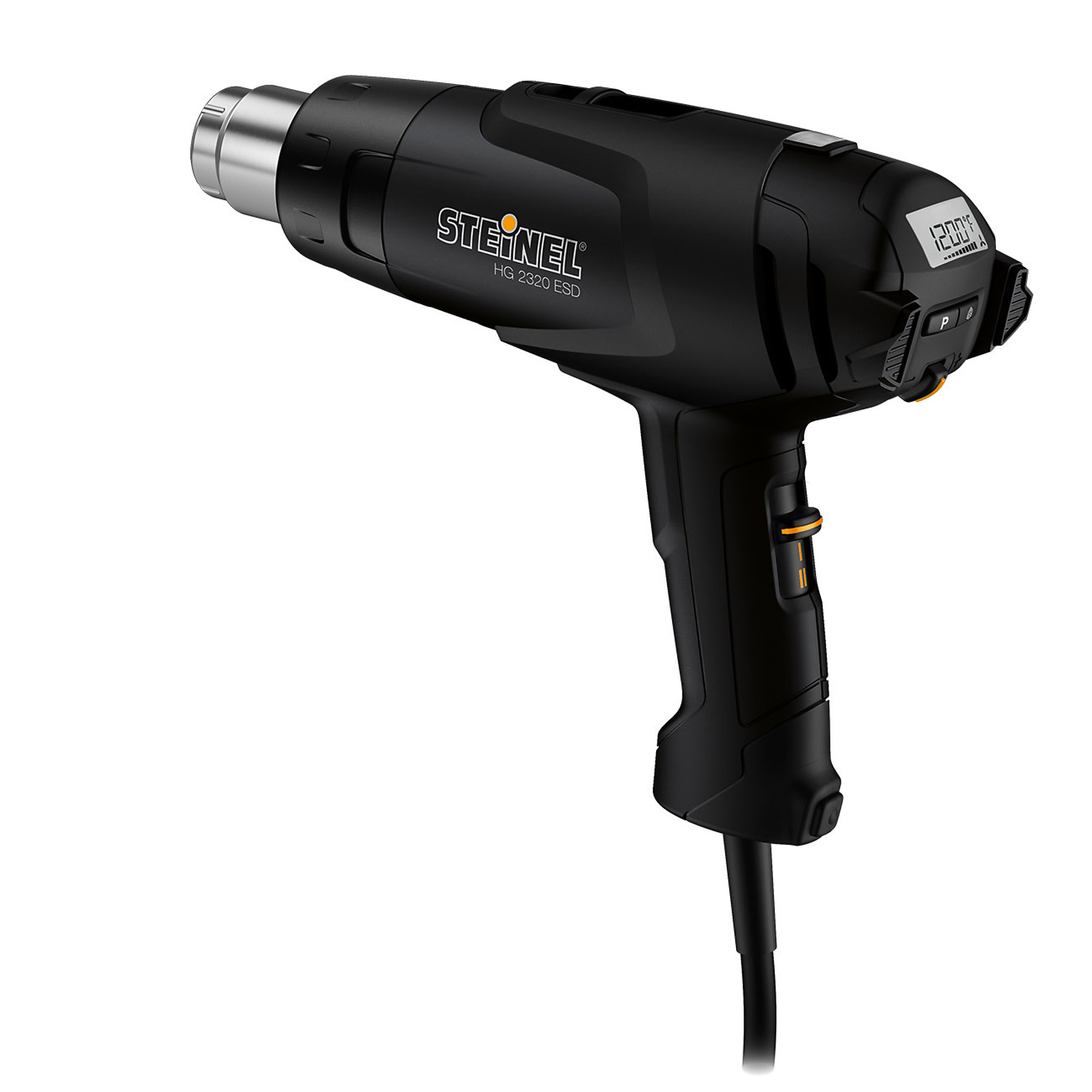 Steinel Digital ESD-Safe Heat Gun - 1600 Watts, Variable Temperature & Fan Speed, Model# HG 2320 E